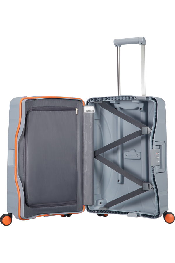 American Tourister Kufr Lock'n'Roll Spinner, 4 kolečka, kabinov&eacute; zavazadlo, 55x40x20 cm, &scaron;ed&aacute; Volt