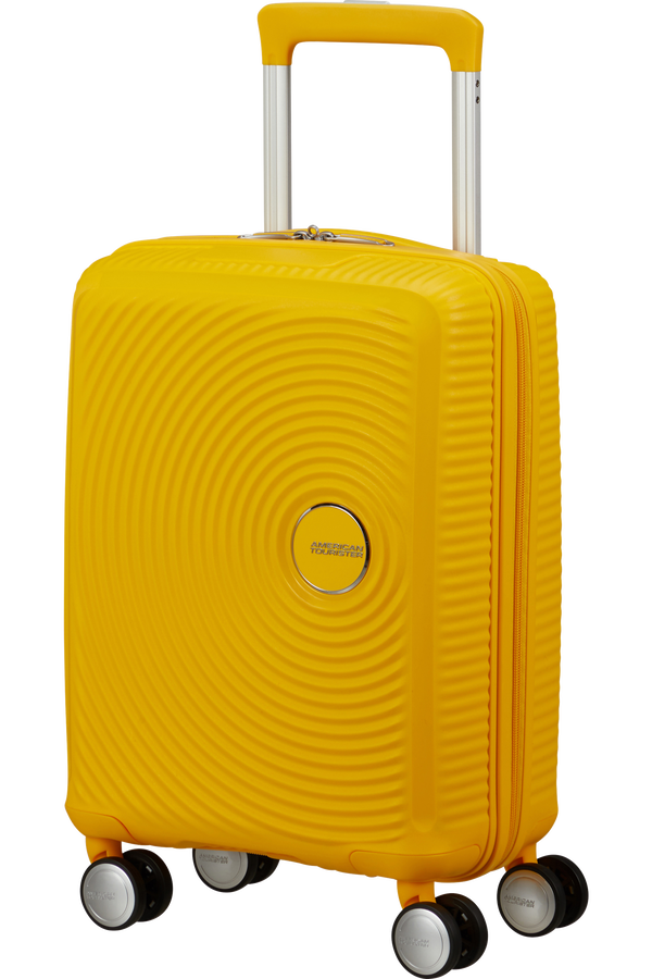 American Tourister Soundbox Mini Spinner 47cm  Zlatě žlut&aacute;