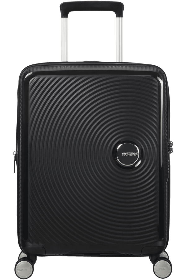 American Tourister Soundbox Spinner, rozšířitelný, 55 cm, temná černá