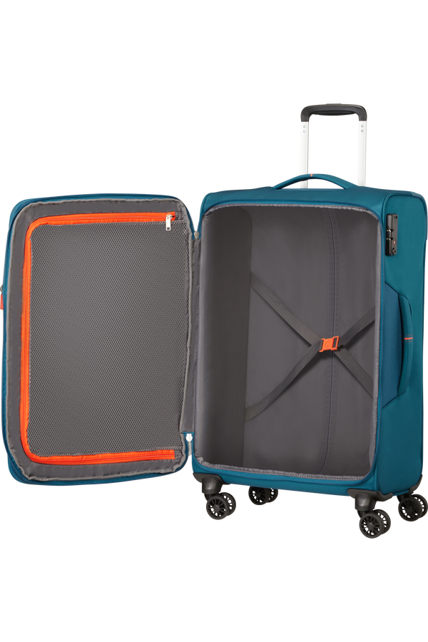 American Tourister Crosstrack Spinner Expandable 67cm  Navy/Orange