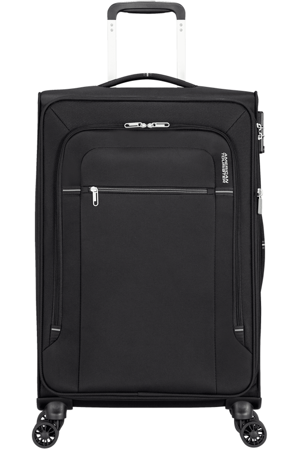 American Tourister Crosstrack Spinner Expandable 67cm  Černá/šedá