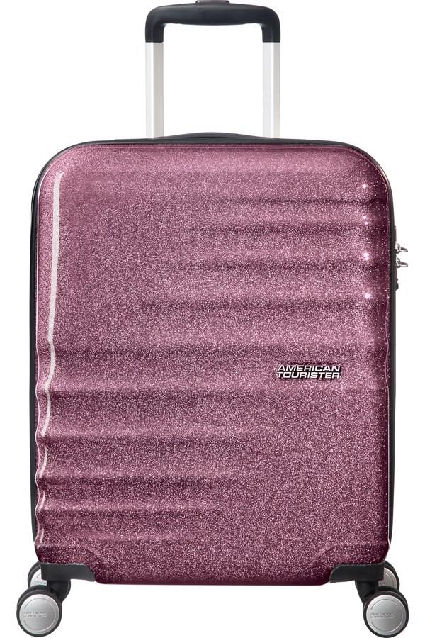 American Tourister Wavebreaker Spinner 55cm  Lilac Sparkle