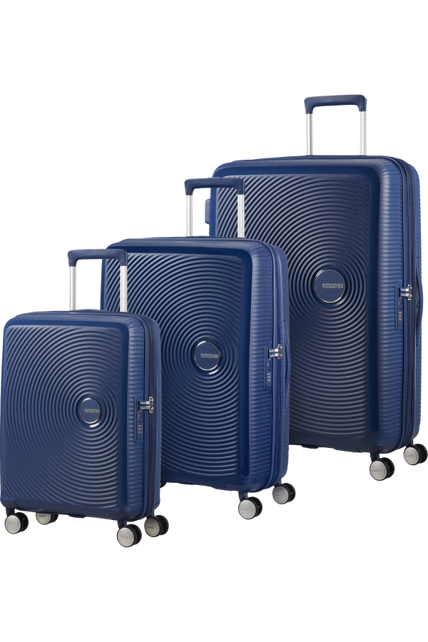 American Tourister Soundbox 3 PC Set A  Půlnoční námořní modrá