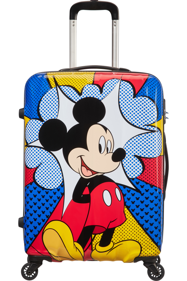 American Tourister Kufr Legendy Disney Spinner, 4 kolečka, 65 cm, středn&iacute;, Blesk s my&scaron;&aacute;kem Mickey