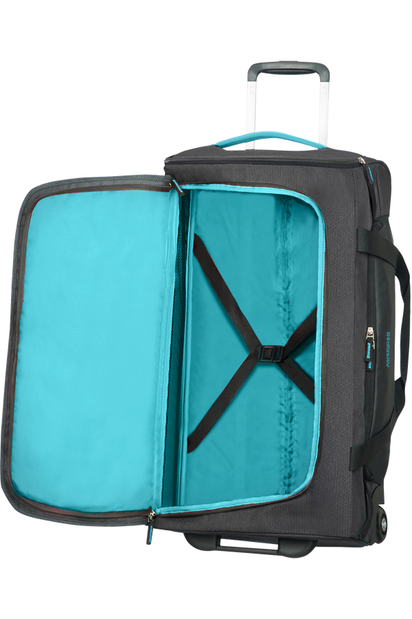American Tourister Road Quest Duffle with Wheels L  Graphite/Turquoise