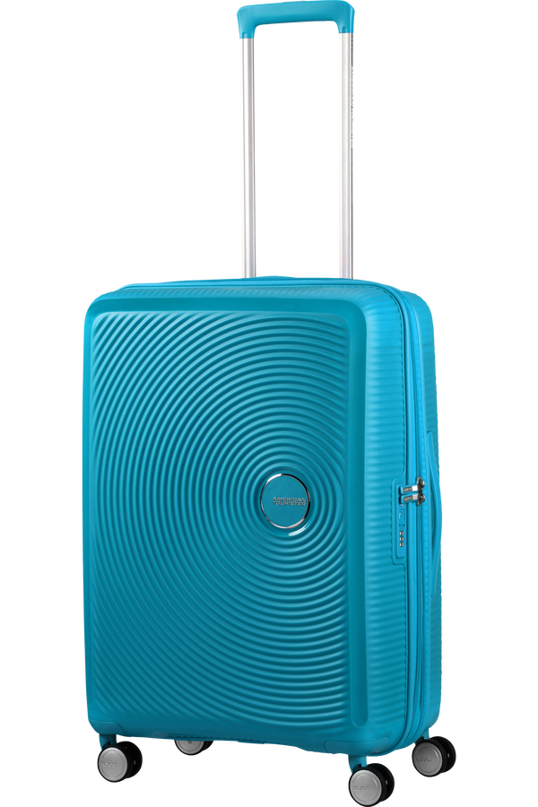 American Tourister Soundbox Spinner, rozšířitelný, 67 cm, letní modrá