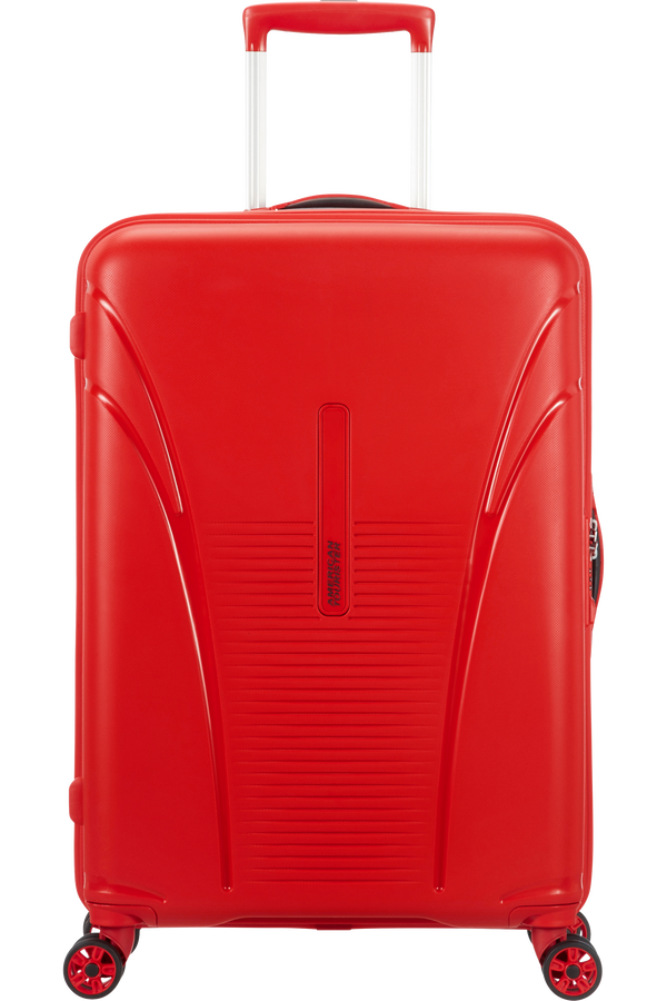 American Tourister Kufr Skytracer Spinner, 4 kolečka, 68 cm, středn&iacute;, červen&aacute; Formule