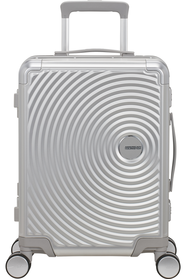 American Tourister Soundbox Alu Spinner TSA 55cm Silver