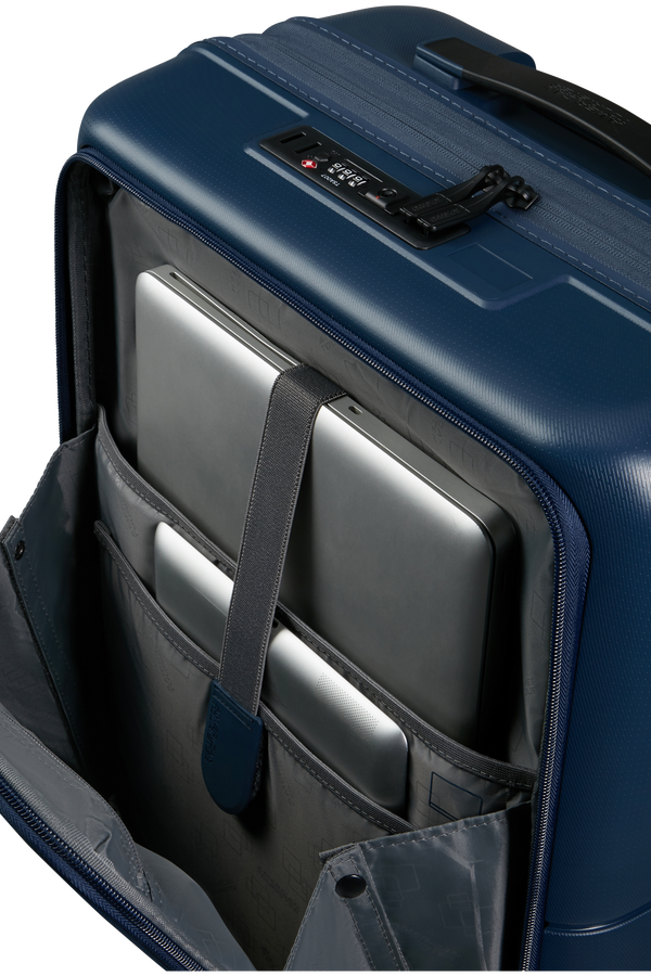 American Tourister DashPop Spinner Expandable Frontloader 55cm  Půlnoční modrá