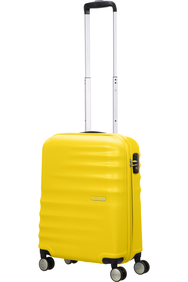 American Tourister Kufr Wavebreaker Spinner, 4 kolečka, kabinové zavazadlo, 55x40x20 cm, zářivě žlutá
