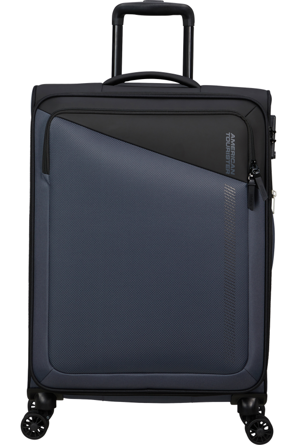 American Tourister Daring Dash Spinner Expandable TSA M  Čern&aacute;/&scaron;ed&aacute;