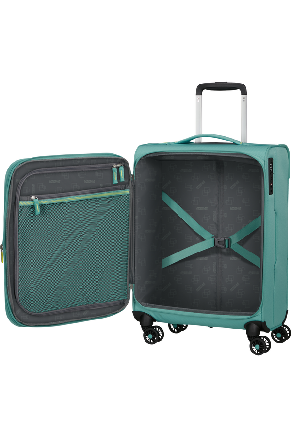 American Tourister Aerospin Spinner Expandable S  Dusty Turquoise American Tourister Aerospin Spinner Expandable S  Dusty Turquoise