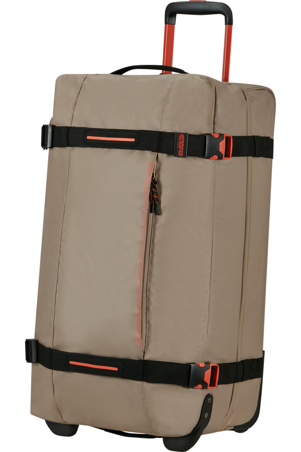American Tourister Urban Track Duffle with Wheels Coated M  Beige/Orange American Tourister Urban Track Duffle with Wheels Coated M  Beige/Orange
