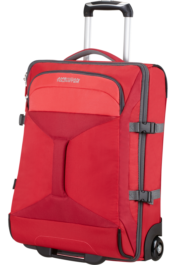 American Tourister Road Quest Duffle with Wheels 55X40X20cm Solid Red
