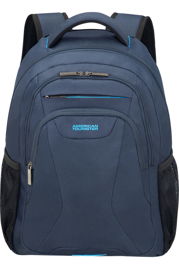 American Tourister Batoh na notebook At Work, 39,6 cm/15,6 palců, půlnočn&iacute; n&aacute;mořn&iacute; modr&aacute;