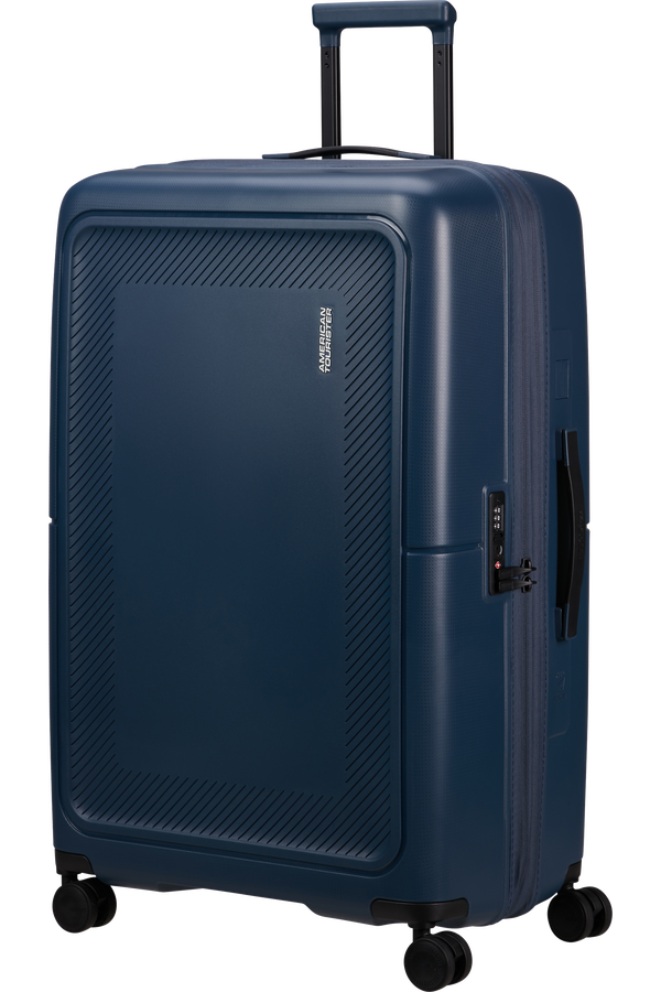 American Tourister DashPop Spinner Expandable TSA 77cm Půlnočn&iacute; modr&aacute;