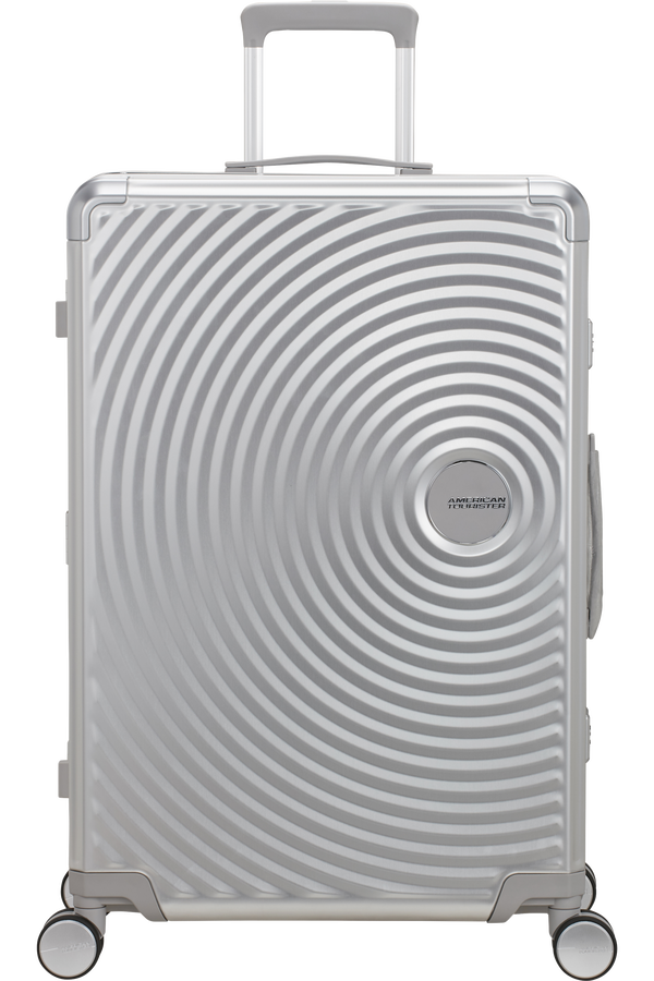 American Tourister Soundbox Alu Spinner TSA 77cm Silver