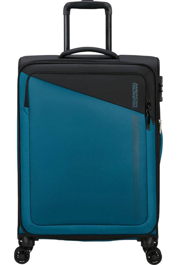 American Tourister Daring Dash Spinner Expandable TSA M  Čern&aacute;/modr&aacute;