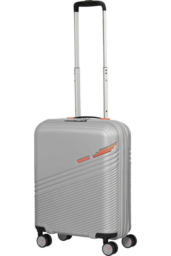 American Tourister Triple Trace Spinner TSA Expandable 55cm  Silver/Orange American Tourister Triple Trace Spinner TSA Expandable 55cm  Silver/Orange