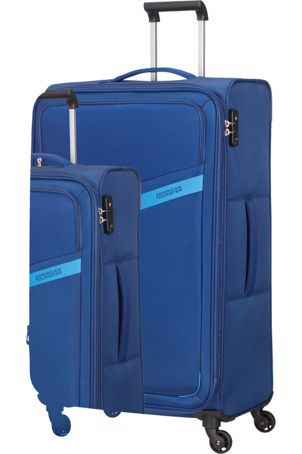 American Tourister Springwave 3 PC Set A  Dark Blue/Light Blue