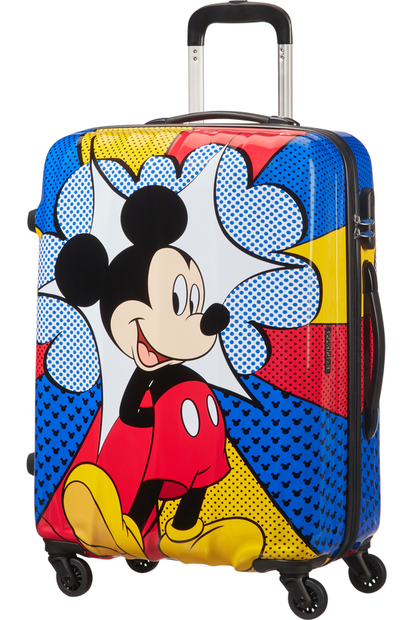 American Tourister Kufr Legendy Disney Spinner, 4 kolečka, 65 cm, středn&iacute;, Blesk s my&scaron;&aacute;kem Mickey