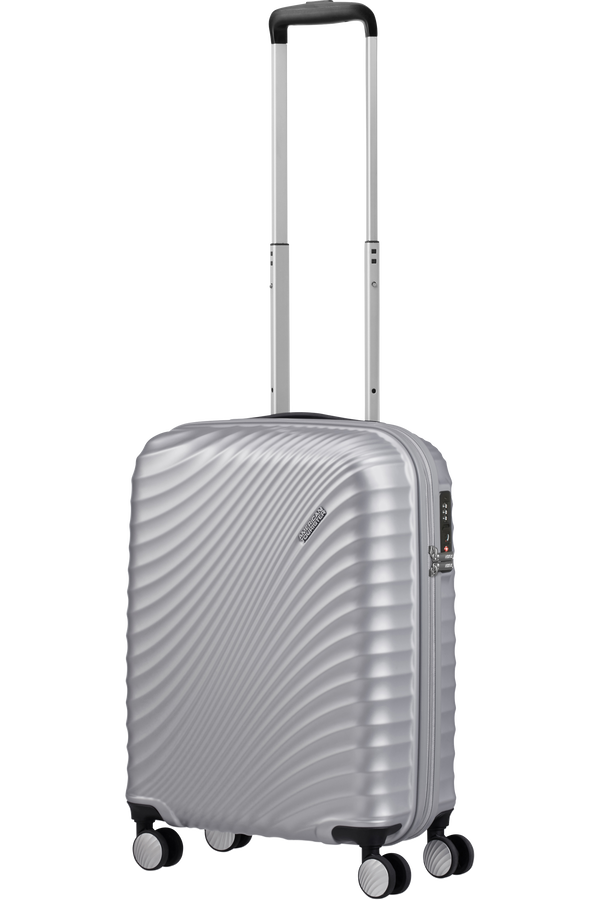 American Tourister Jetglam Spinner 55cm  Metalick&aacute; stř&iacute;brn&aacute;