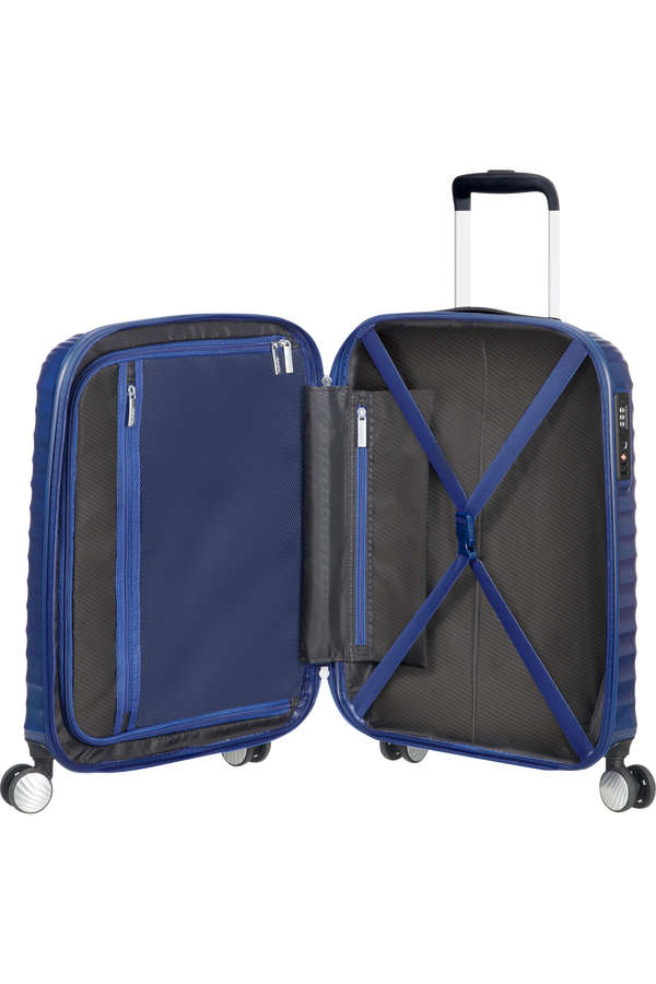 American Tourister Jetglam Spinner 55cm  Metalická modrá