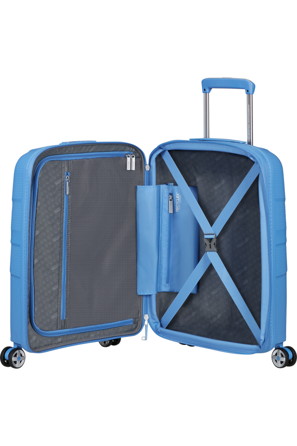 American Tourister Starvibe Spinner Expandable TSA 55cm Tranquil Blue