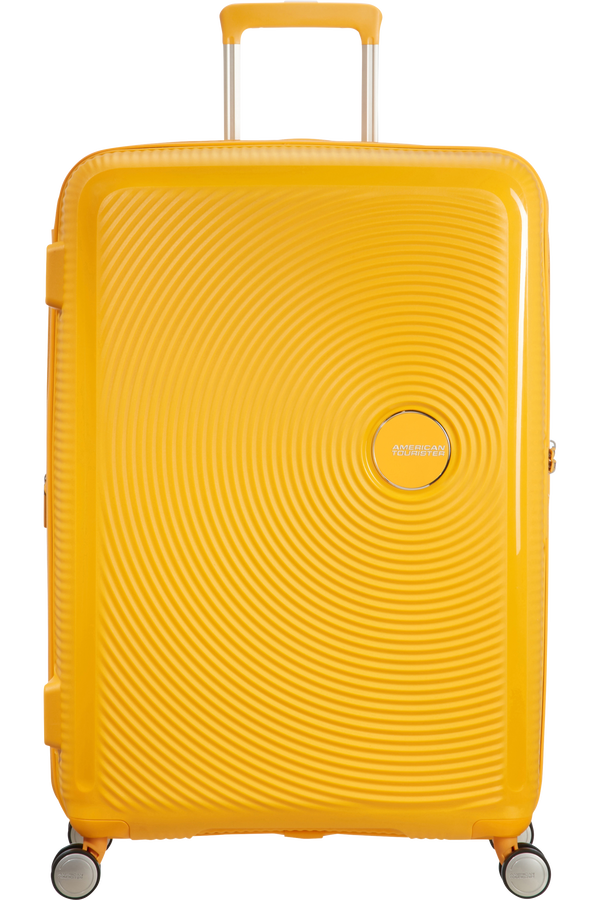 American Tourister Soundbox Spinner 77  Zlatě žlut&aacute;