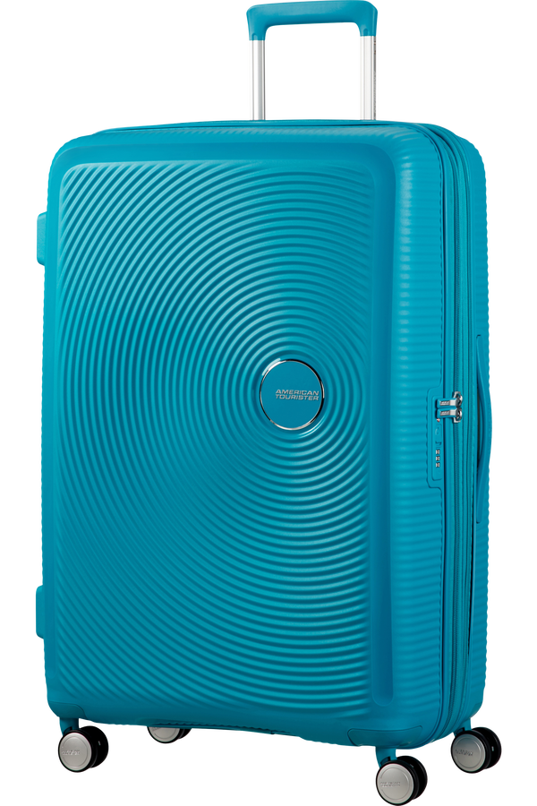 American Tourister Soundbox Spinner, roz&scaron;&iacute;řiteln&yacute;, 77 cm, letn&iacute; modr&aacute;