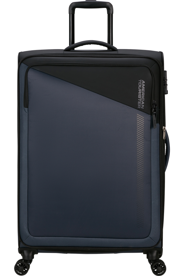 American Tourister Daring Dash Spinner Expandable TSA L  Čern&aacute;/&scaron;ed&aacute;