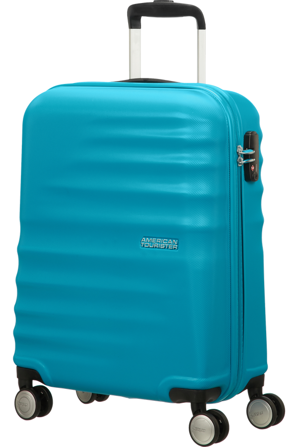 American Tourister Kufr Wavebreaker Spinner, 4 kolečka, kabinové zavazadlo, 55x40x20 cm, letní obloha