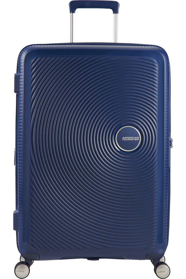 American Tourister Soundbox Spinner, roz&scaron;&iacute;řiteln&yacute;, 67 cm, půlnočn&iacute; n&aacute;mořn&iacute; modr&aacute;