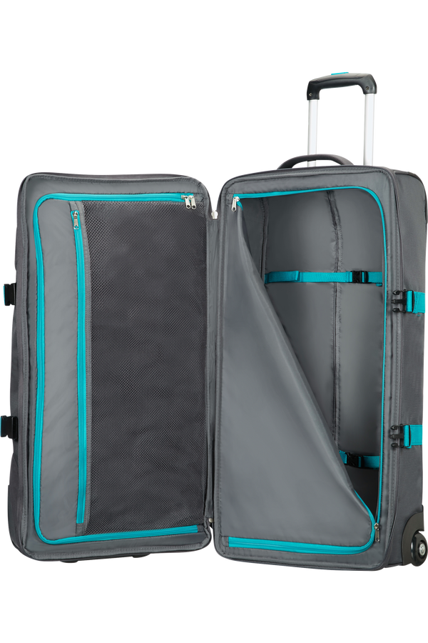 American Tourister Road Quest Duffle with Wheels L  Grey/Turquoise