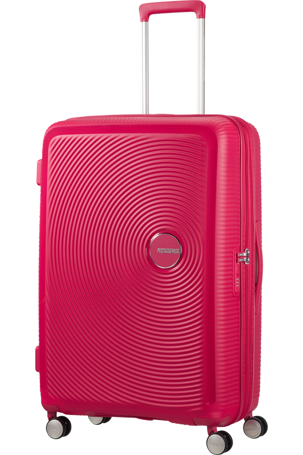 American Tourister Soundbox Spinner, rozšířitelný, 77 cm, růžový blesk American Tourister Soundbox Spinner, rozšířitelný, 77 cm, růžový blesk