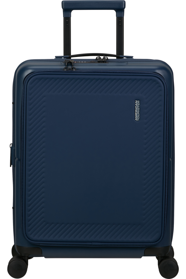 American Tourister DashPop Spinner Expandable Frontloader 55cm  Půlnočn&iacute; modr&aacute;