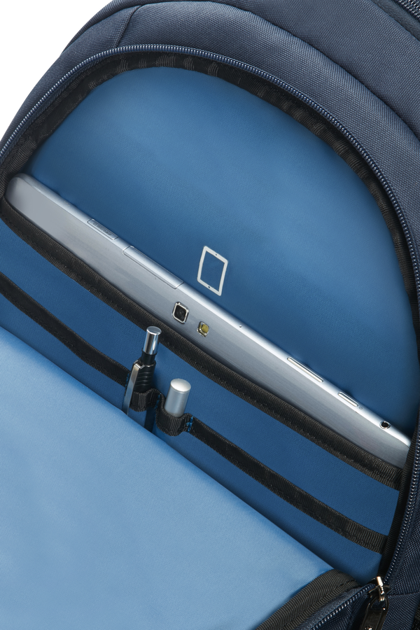 American Tourister Batoh na notebook At Work, 39,6 cm/15,6 palců, půlnočn&iacute; n&aacute;mořn&iacute; modr&aacute;