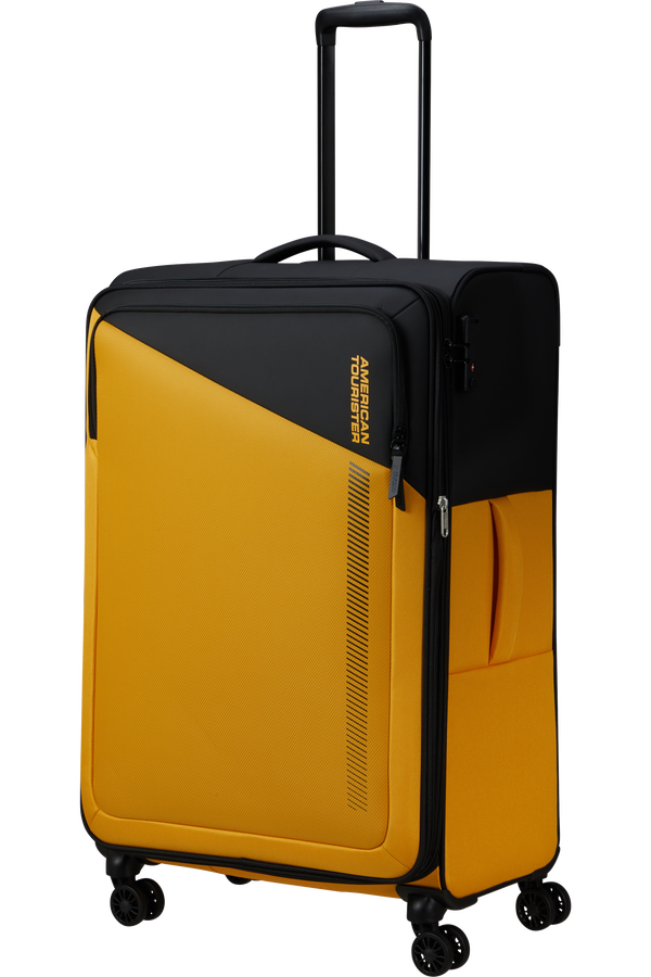 American Tourister Daring Dash Spinner Expandable TSA L  Black/Yellow