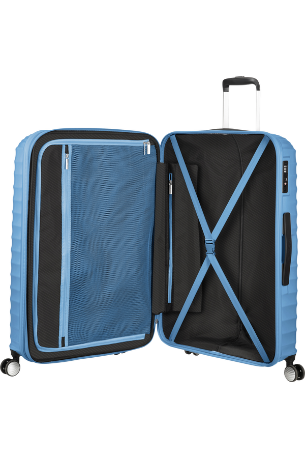 American Tourister Jetglam Spinner TSA Expandable 77cm  Metallic Powder Blue