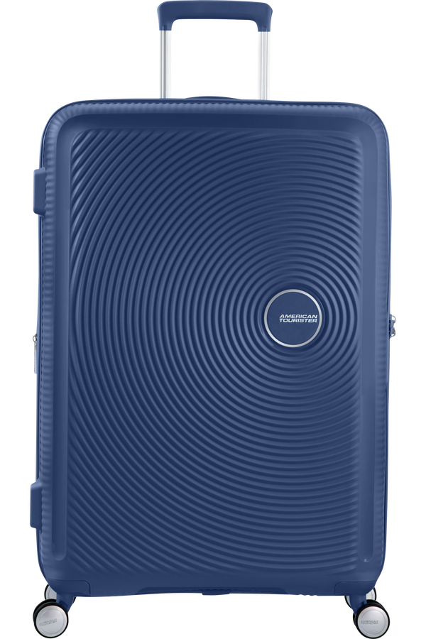 American Tourister Soundbox Spinner, rozšířitelný, 77 cm, půlnoční námořní modrá