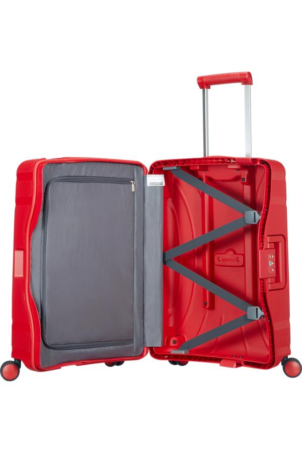American Tourister Kufr Lock'n'Roll Spinner, 4 kolečka, kabinov&eacute; zavazadlo, 55x40x20 cm, červen&aacute; Formule