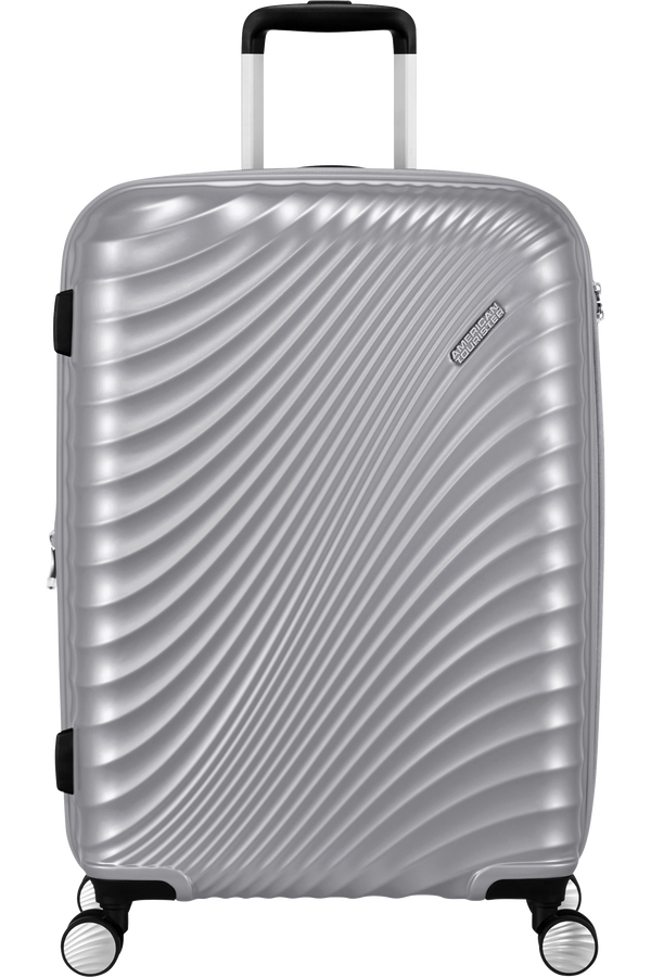 American Tourister Jetglam Spinner 67cm  Metalick&aacute; stř&iacute;brn&aacute;
