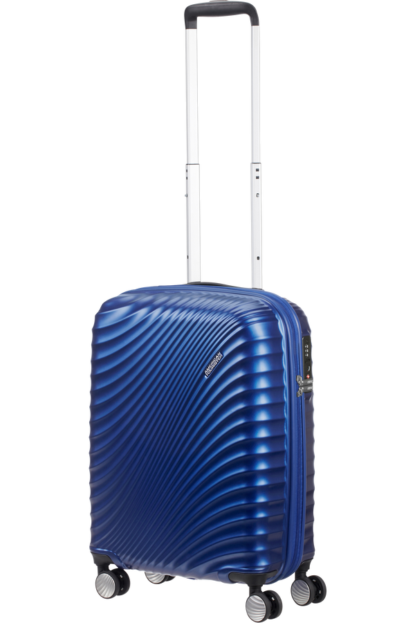 American Tourister Jetglam Spinner 55cm  Metalick&aacute; modr&aacute;