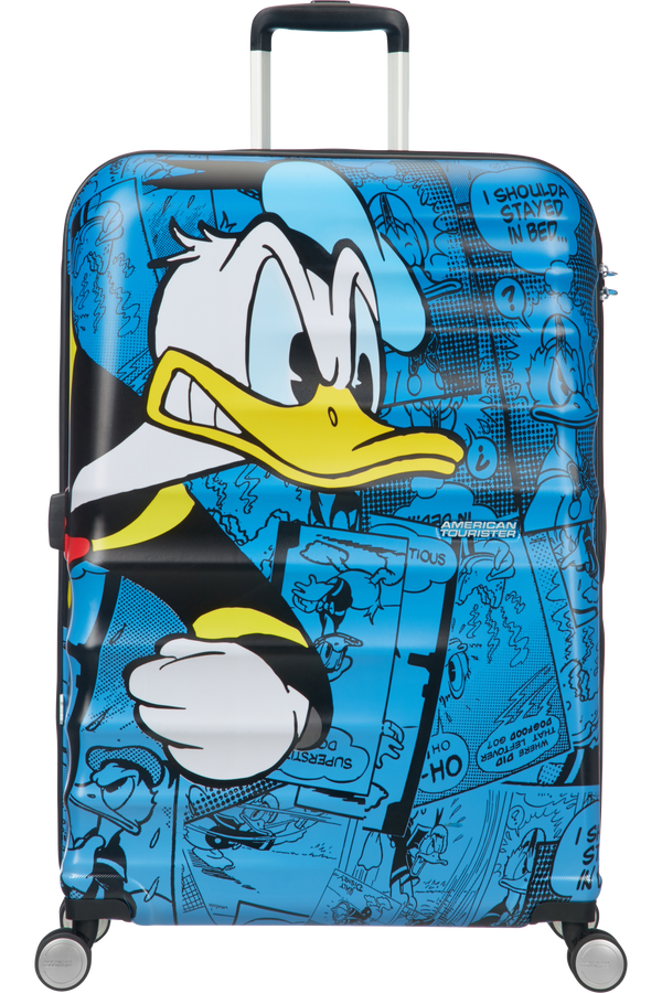 American Tourister Kufr Wavebreaker Disney Spinner, 4 kolečka, 77 cm, velký, kačer Donald