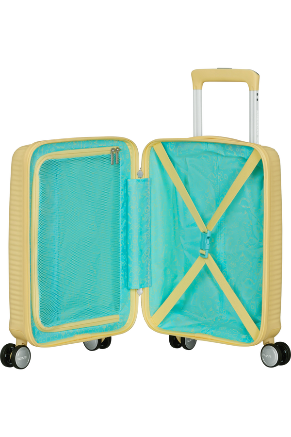 American Tourister Soundbox Mini Spinner 47cm  Pastel Yellow American Tourister Soundbox Mini Spinner 47cm  Pastel Yellow