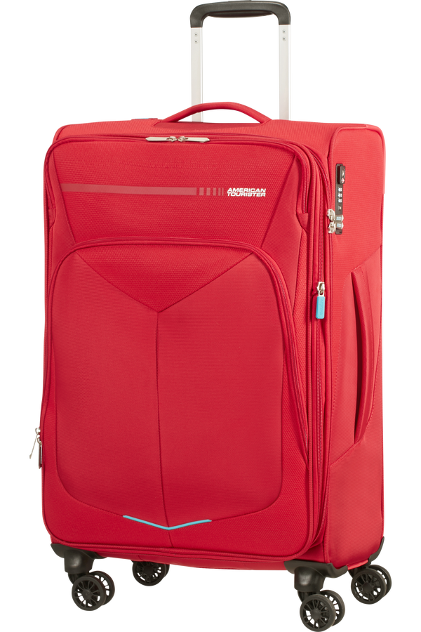 American Tourister Summerfunk Spinner Exp TSA 67cm  Červená