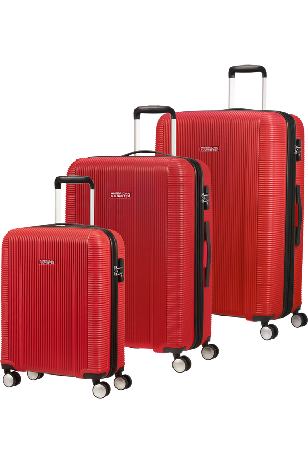 American Tourister At Chaselite 3 PC Set A  Racing Red