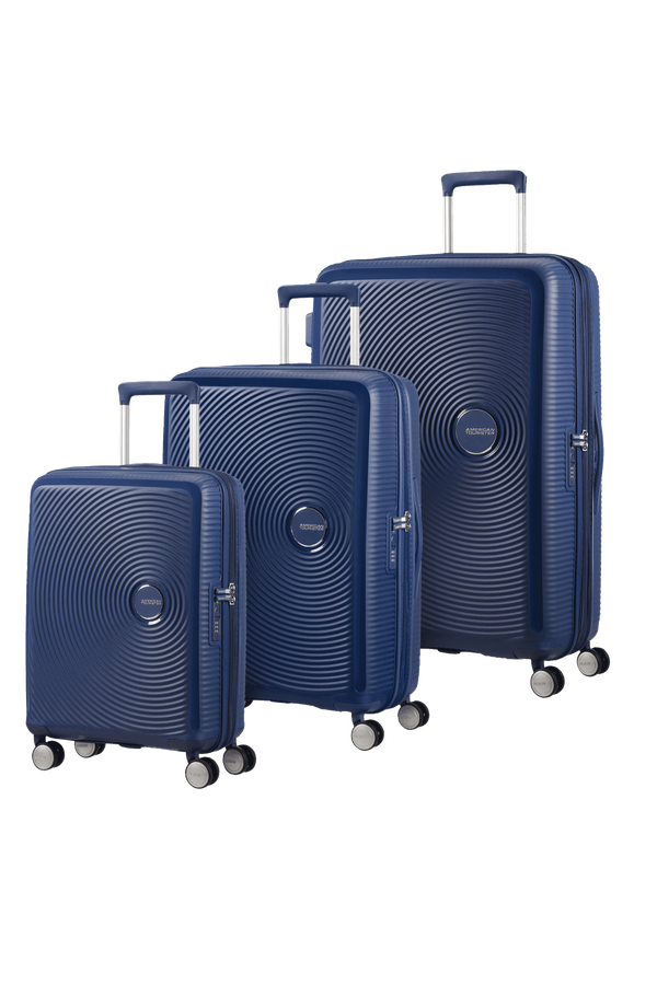 American Tourister Soundbox 3 PC Set A  Půlnoční námořní modrá