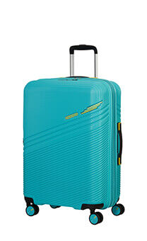 American Tourister Triple Trace Spinner TSA Expandable 67cm  Turquoise/Yellow