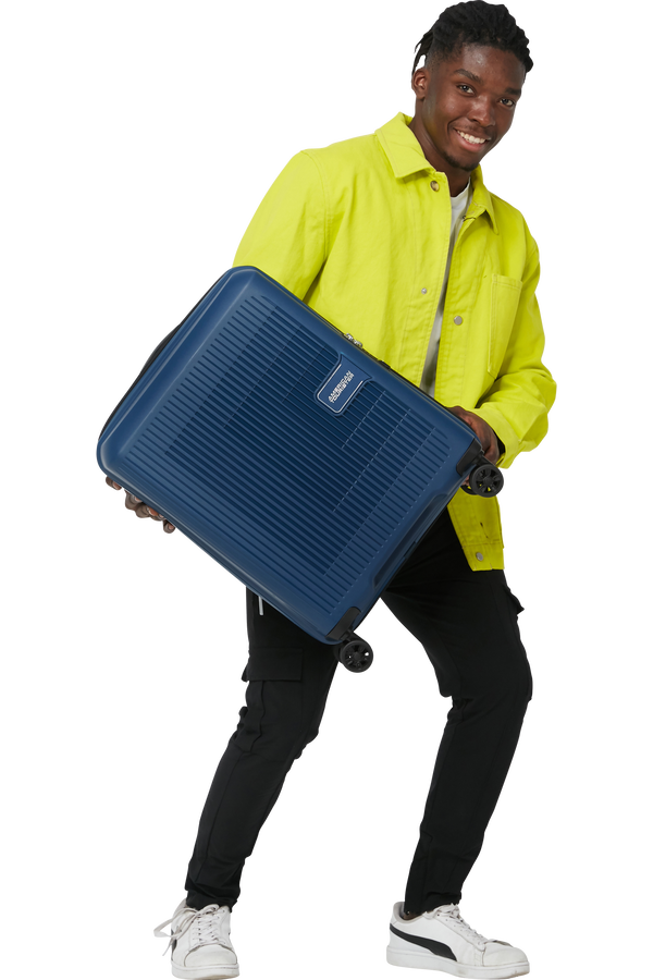 American Tourister Aerostep Spinner 55/20 Exp Tsa 55cm  N&aacute;mořn&iacute; modr&aacute;